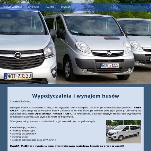 Warszawa - wynajem busów 9 osobowych cena