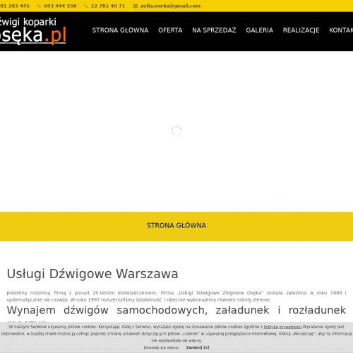 Warszawa - usługi dźwigowe