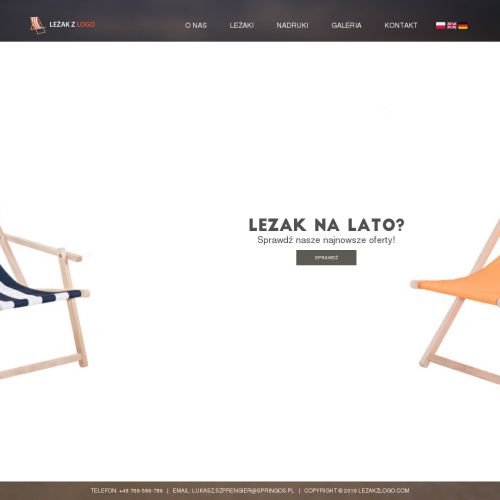 Kraków - leżaki reklamowe z własnym nadrukiem