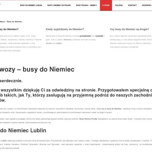Przewóz busem do niemiec Opole