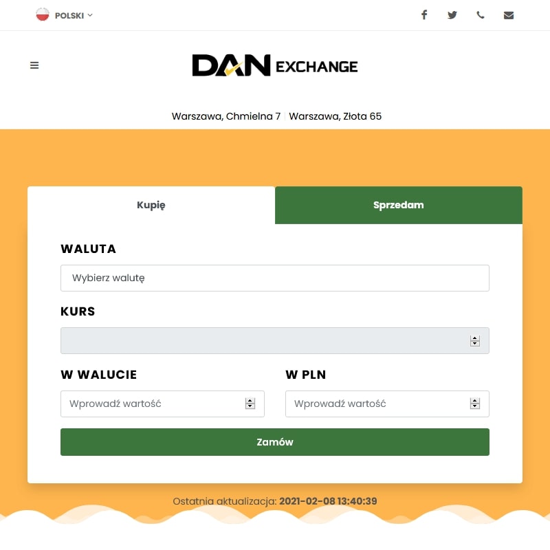 Kantor wymiany walut - Warszawa