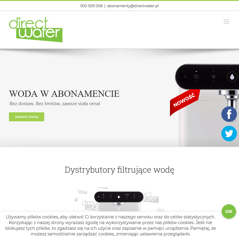 Dystrybutor wody do biura