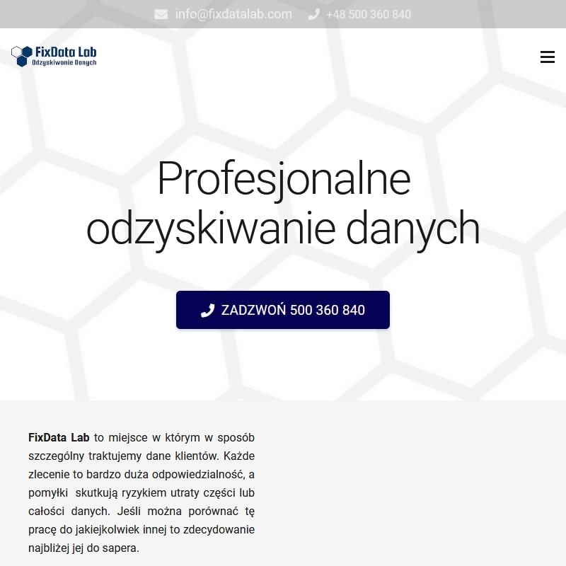 Odzyskiwanie danych po formacie - Warszawa