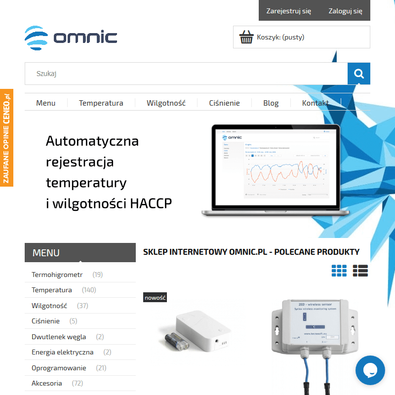 Jednorazowy rejestrator temperatury w Warszawie
