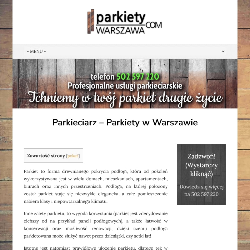 Cyklinowanie wilanów - Warszawa