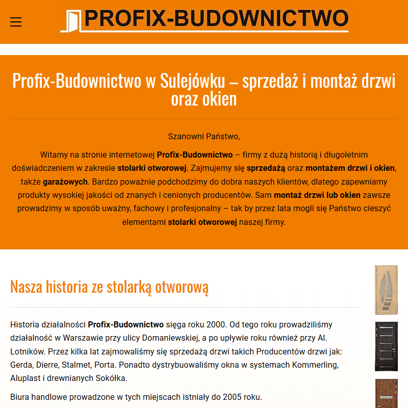 Drzwi pokojowe w Warszawie